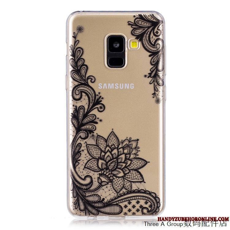 Samsung Galaxy A8 2018 Tout Compris Incassable Fluide Doux Étoile Jaune Coque De Téléphone Transparent