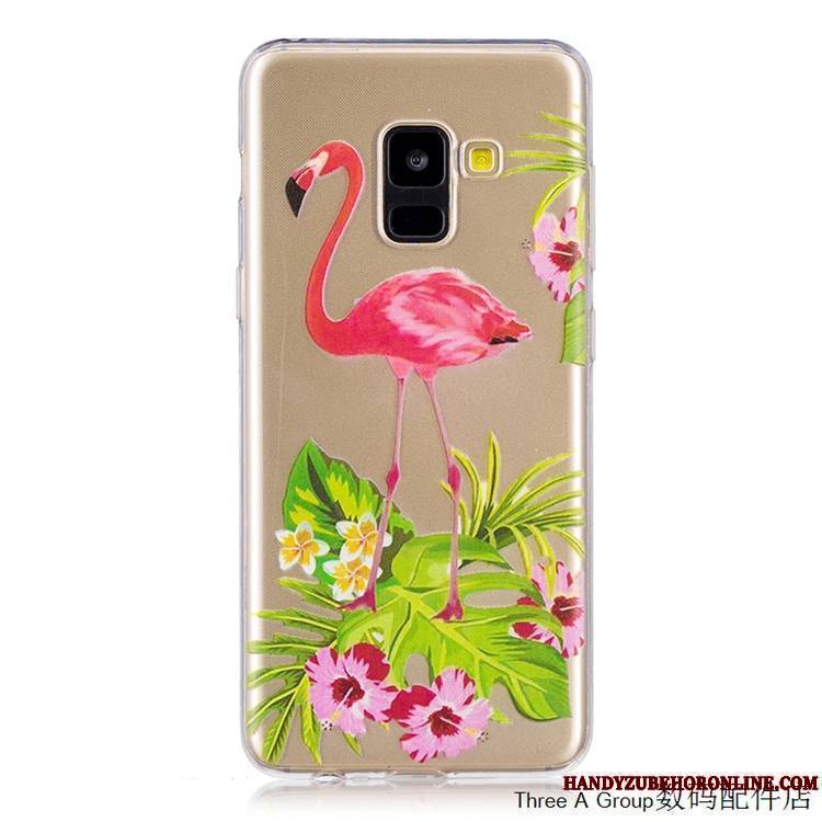 Samsung Galaxy A8 2018 Tout Compris Incassable Fluide Doux Étoile Jaune Coque De Téléphone Transparent