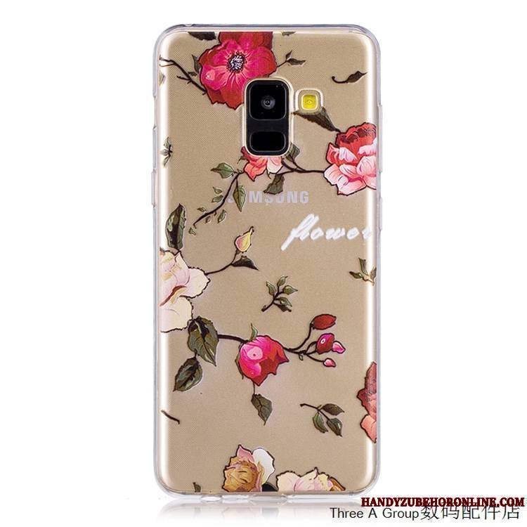 Samsung Galaxy A8 2018 Tout Compris Incassable Fluide Doux Étoile Jaune Coque De Téléphone Transparent