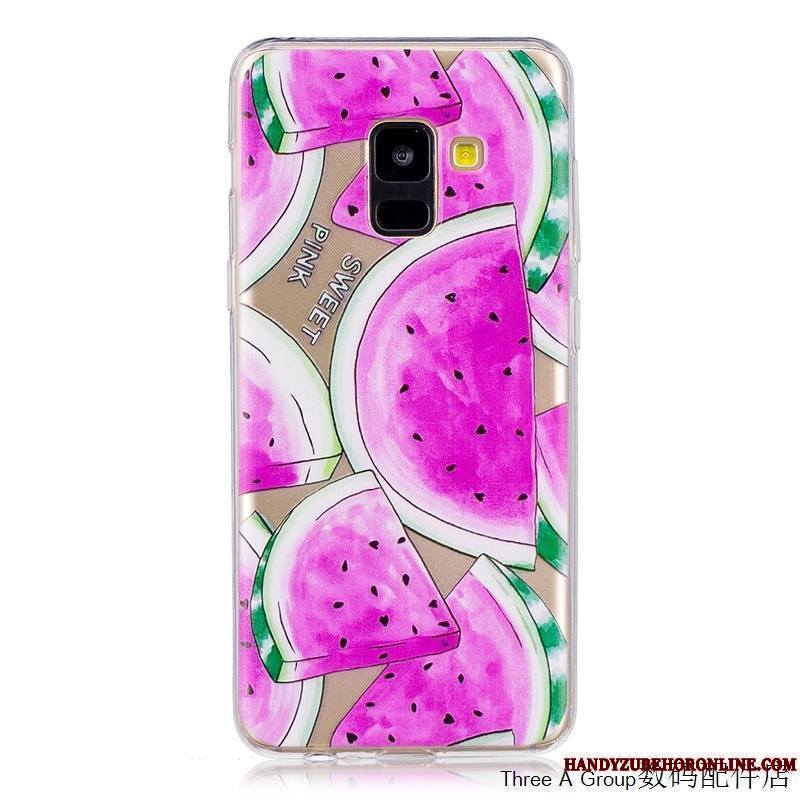 Samsung Galaxy A8 2018 Tout Compris Incassable Fluide Doux Étoile Jaune Coque De Téléphone Transparent