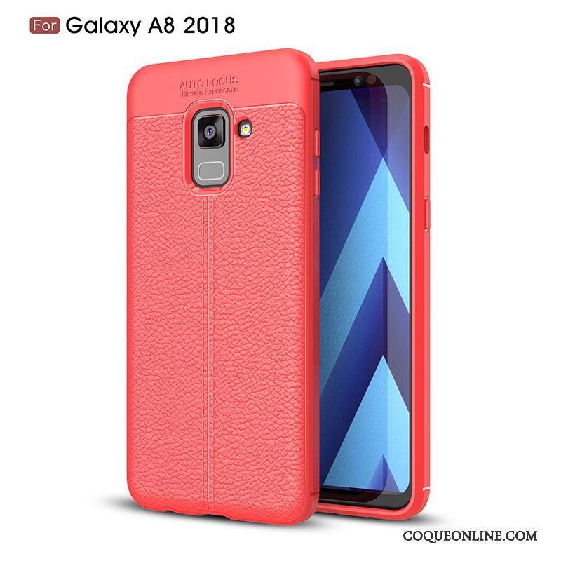 Samsung Galaxy A8+ Coque Business Protection Étoile Incassable Étui Gris Nouveau