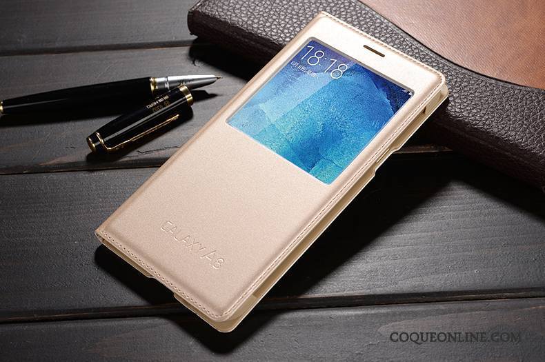 Samsung Galaxy A8 Coque Incassable Or Téléphone Portable Étui En Cuir De Téléphone Étoile