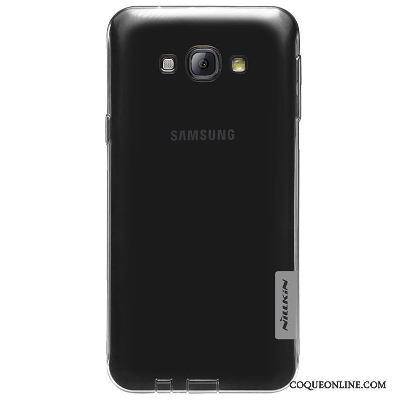 Samsung Galaxy A8 Coque Or Transparent Protection Fluide Doux Étoile Argent Téléphone Portable