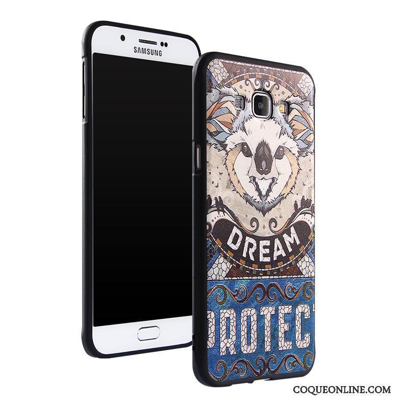 Samsung Galaxy A8 Coque Étoile Dessin Animé Protection Ornements Suspendus Silicone Fluide Doux Étui