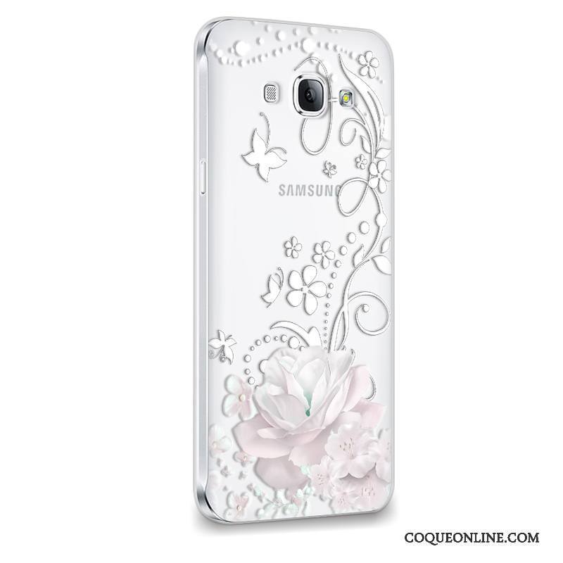 Samsung Galaxy A8 Coque Étoile Tendance Fleurs Silicone Protection Charmant Vert