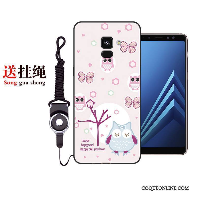 Samsung Galaxy A8+ Coque Étoile Violet Fluide Doux Étui Silicone Incassable