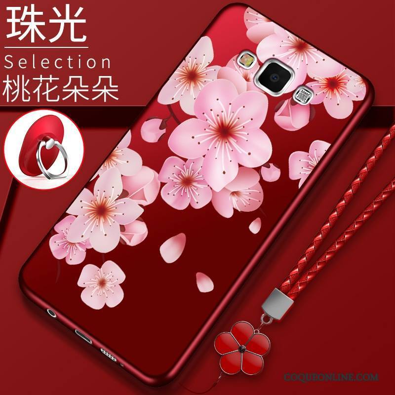 Samsung Galaxy A8 Coque Étui Tout Compris Créatif Rouge Tendance Silicone Protection