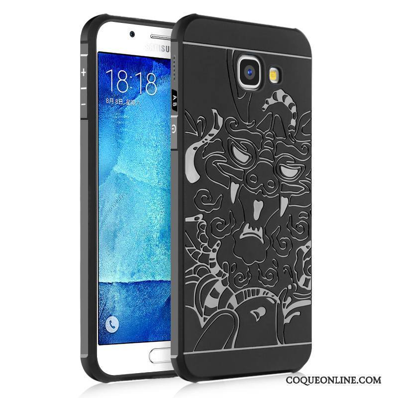 Samsung Galaxy A8 Protection Coque De Téléphone Fluide Doux Silicone Délavé En Daim Étoile Incassable