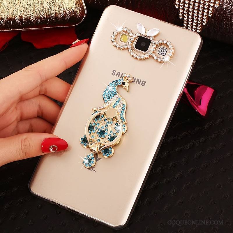 Samsung Galaxy A8 Protection Fluide Doux Tendance Coque De Téléphone Or Strass Étoile