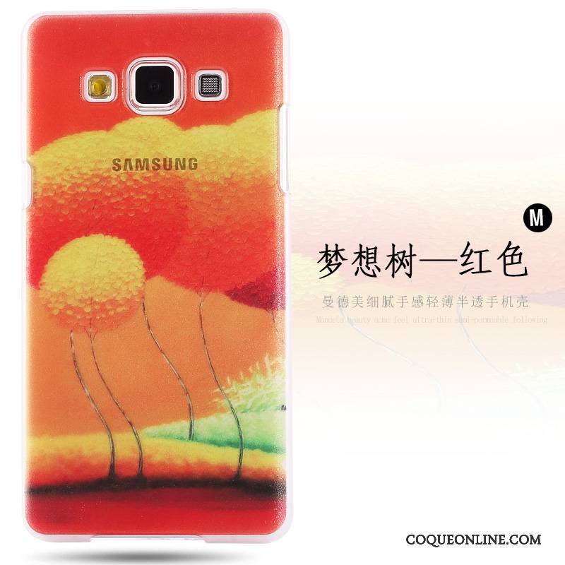 Samsung Galaxy A8 Rouge Étoile Difficile Protection Peinture Étui Coque De Téléphone