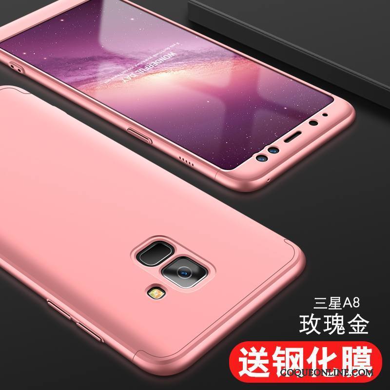 Samsung Galaxy A8+ Tout Compris Silicone Créatif Bleu Coque De Téléphone Protection Tendance