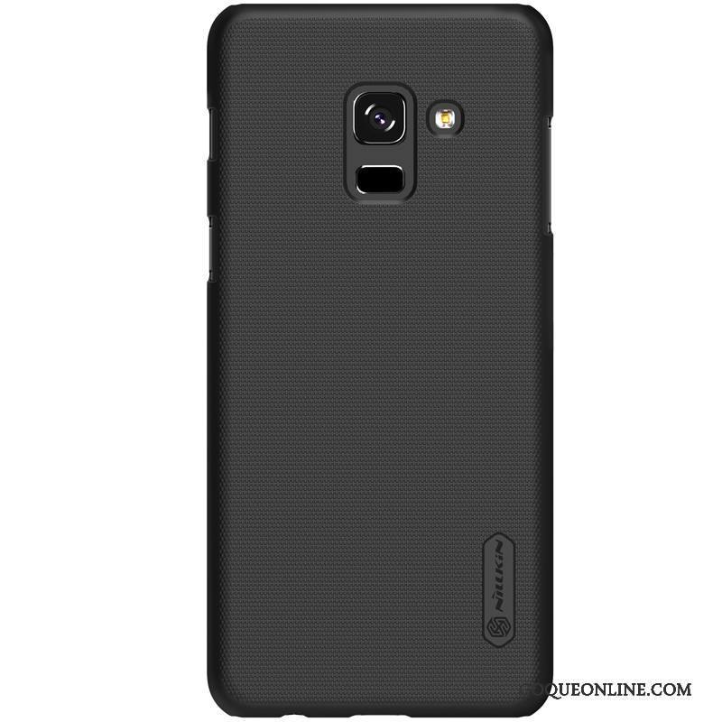 Samsung Galaxy A8+ Étoile Délavé En Daim Coque De Téléphone Or Jaune Protection