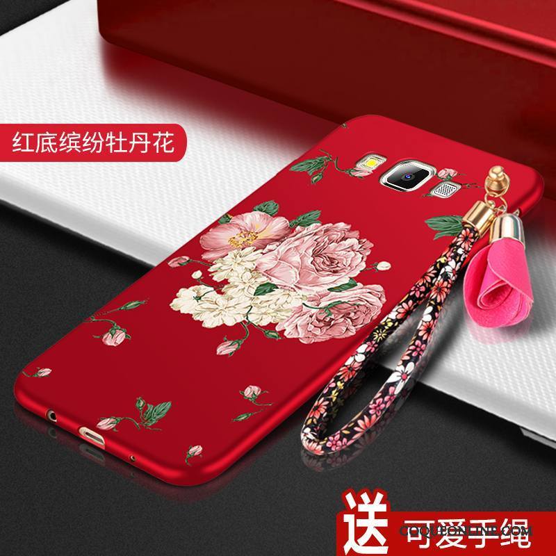 Samsung Galaxy A8 Étoile Incassable Fluide Doux Étui Téléphone Portable Coque De Téléphone Rouge