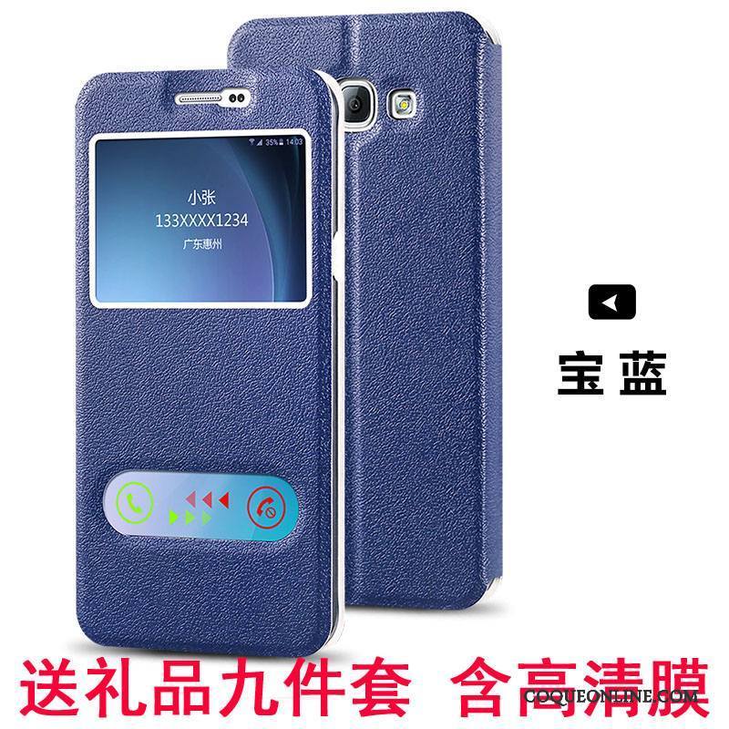 Samsung Galaxy A8 Étui En Cuir Protection Étoile Coque De Téléphone Téléphone Portable Housse Incassable