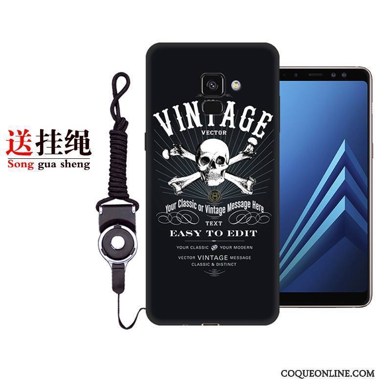 Samsung Galaxy A8+ Étui Tout Compris Personnalité Rouge Fluide Doux Dessin Animé Coque De Téléphone