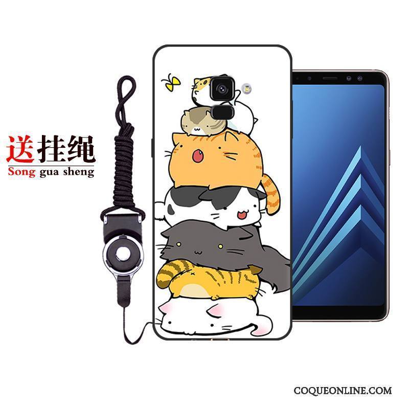 Samsung Galaxy A8+ Étui Tout Compris Personnalité Rouge Fluide Doux Dessin Animé Coque De Téléphone