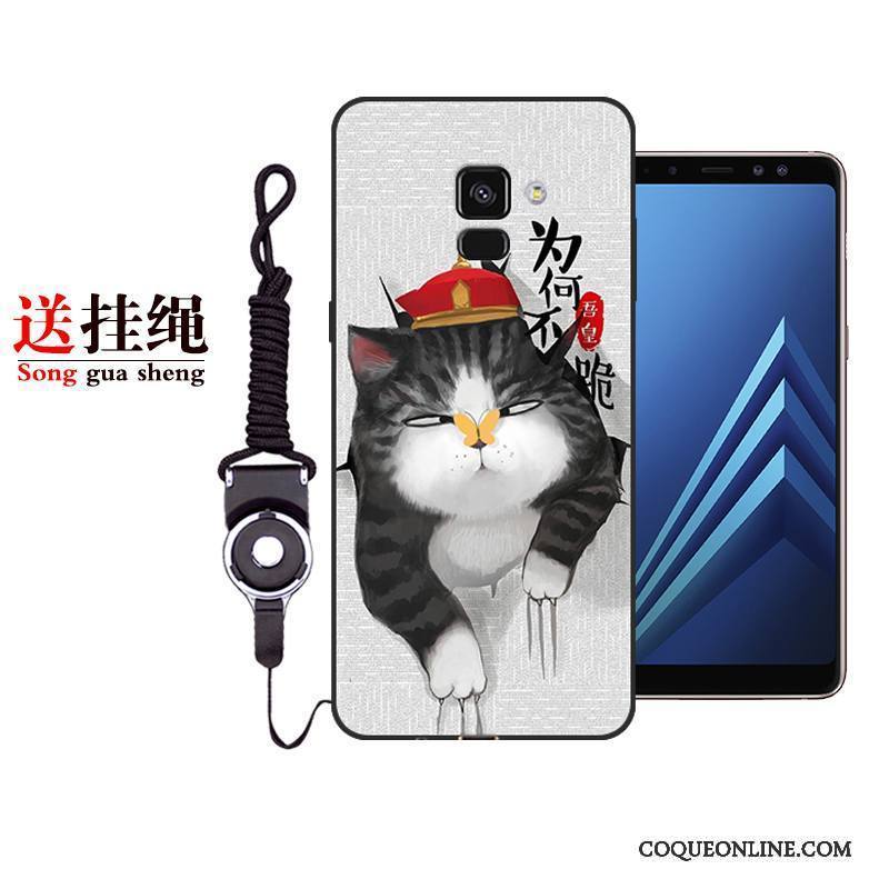 Samsung Galaxy A8+ Étui Tout Compris Personnalité Rouge Fluide Doux Dessin Animé Coque De Téléphone