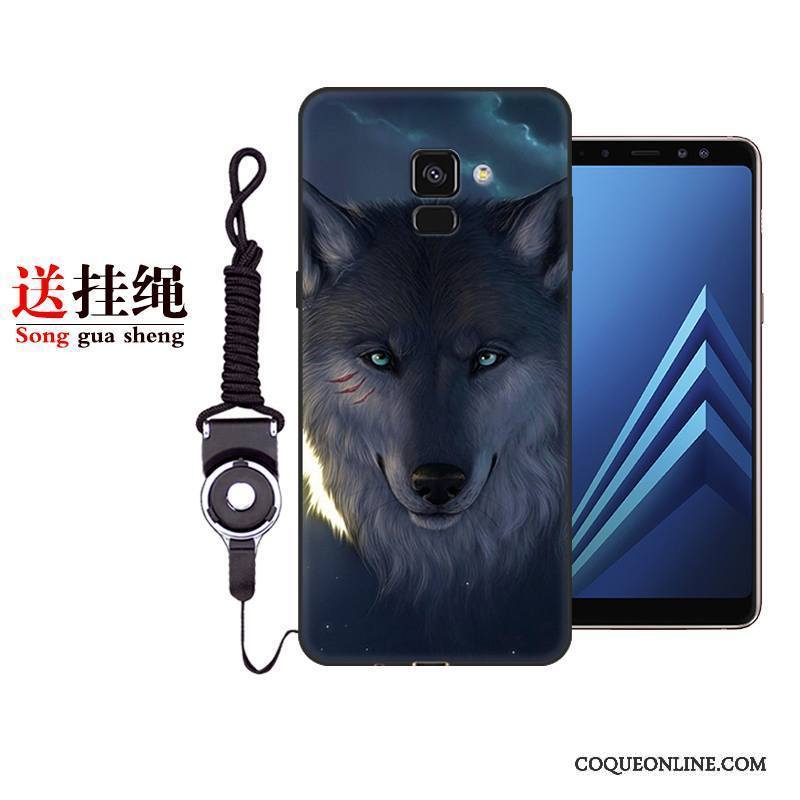 Samsung Galaxy A8+ Étui Tout Compris Personnalité Rouge Fluide Doux Dessin Animé Coque De Téléphone