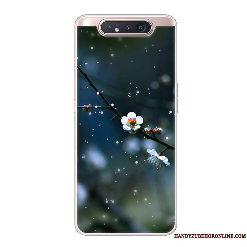 Samsung Galaxy A80 Coque Créatif Dessin Animé Étui Protection Tendance Incassable Noir