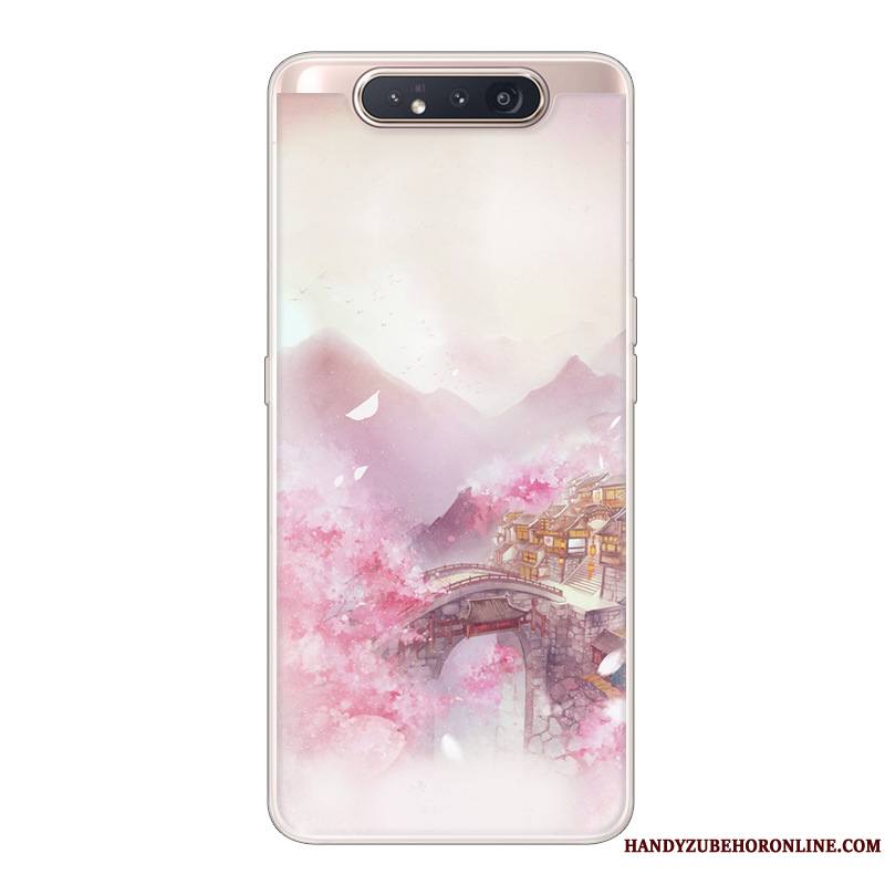 Samsung Galaxy A80 Coque Dessin Animé Étoile Créatif Étui Incassable Noir Protection