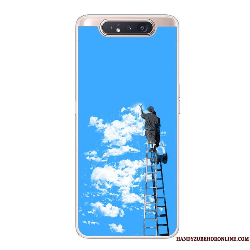 Samsung Galaxy A80 Coque Dessin Animé Étoile Créatif Étui Incassable Noir Protection