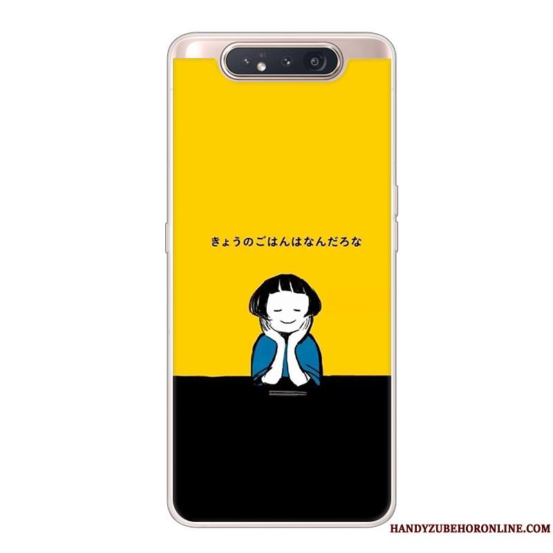 Samsung Galaxy A80 Coque Dessin Animé Étoile Créatif Étui Incassable Noir Protection