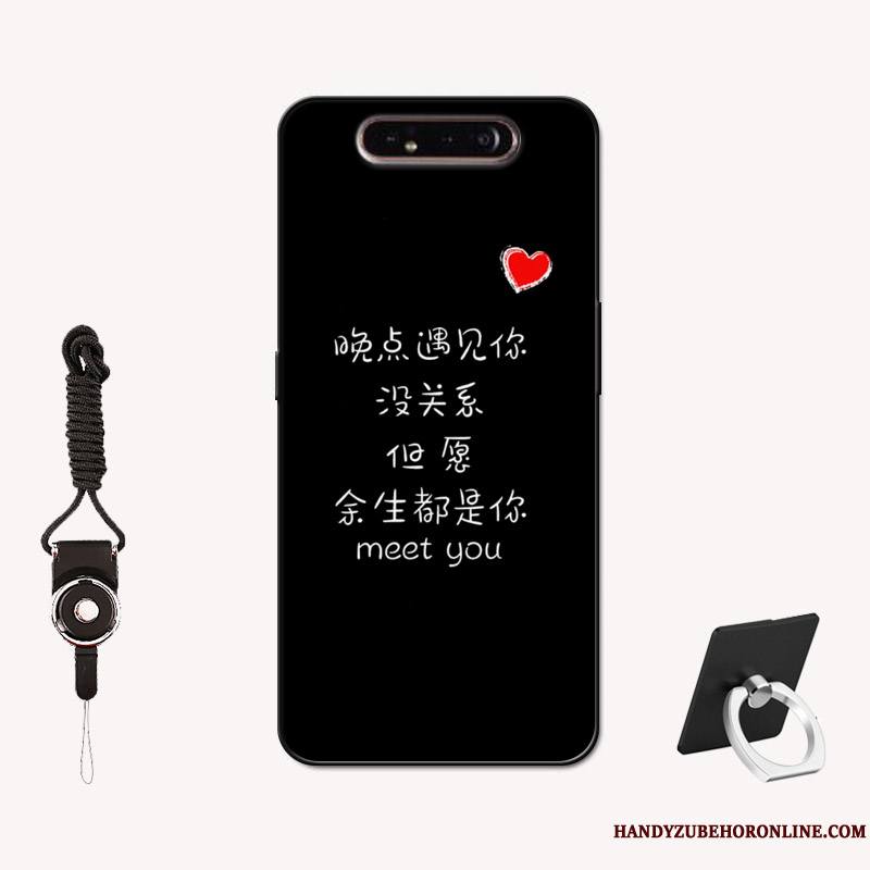 Samsung Galaxy A80 Coque Tout Compris Délavé En Daim Amoureux Étui Incassable Silicone Personnalisé