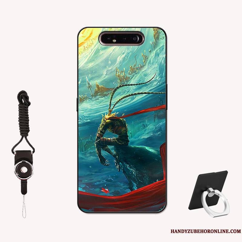 Samsung Galaxy A80 Coque Tout Compris Délavé En Daim Amoureux Étui Incassable Silicone Personnalisé