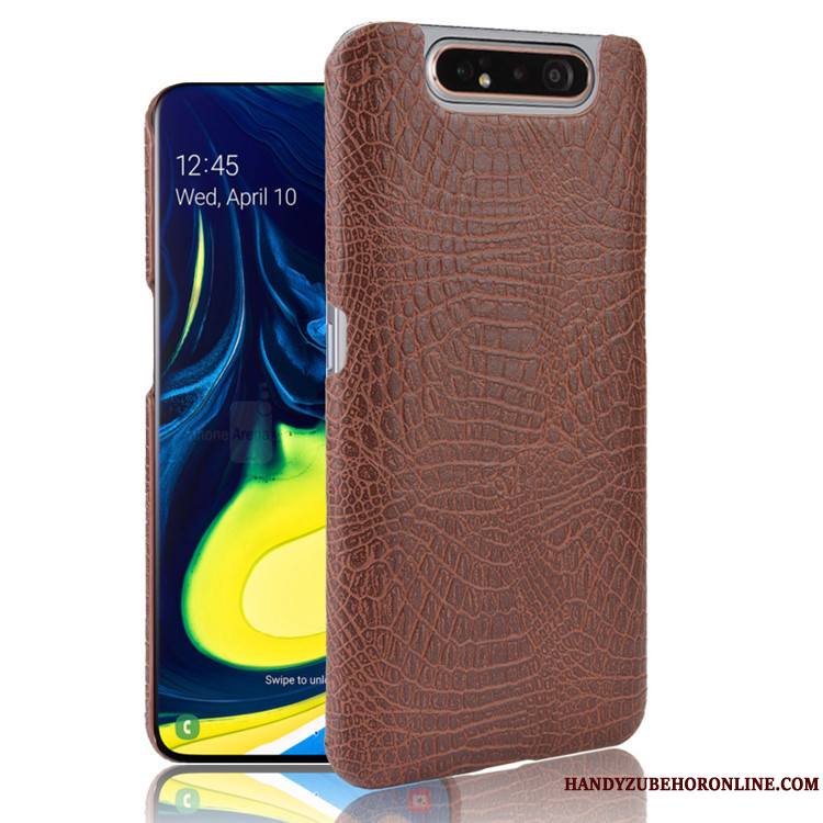 Samsung Galaxy A80 Difficile Crocodile Étui Protection Coque Étoile Modèle Fleurie