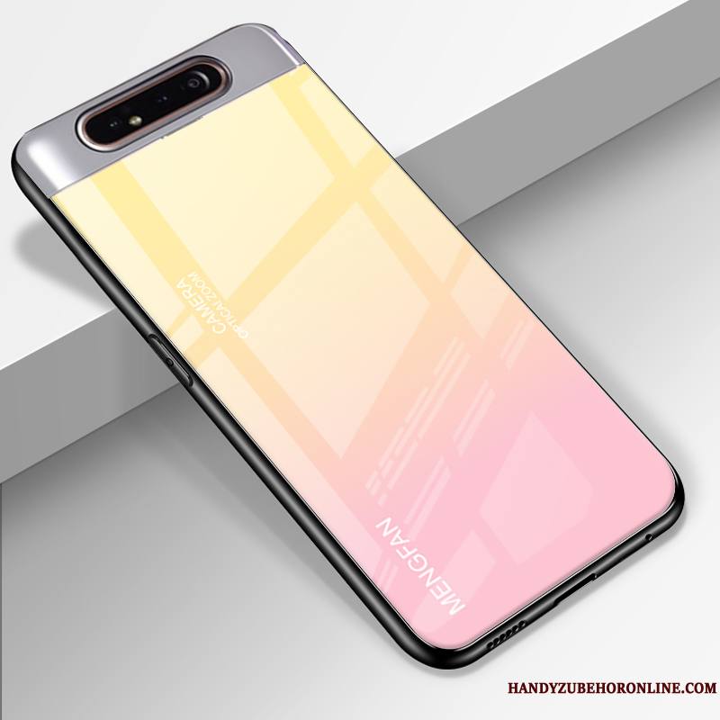 Samsung Galaxy A80 Fluide Doux Étui Incassable Dégradé Coque De Téléphone Étoile Protection