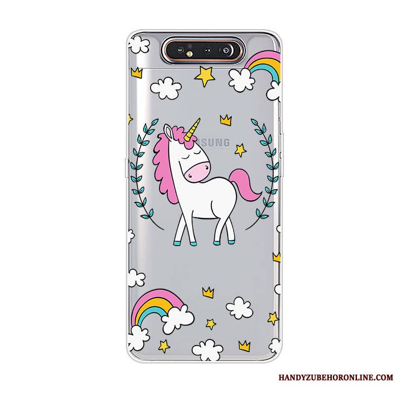 Samsung Galaxy A80 Protection Coque Dessin Animé Incassable Tout Compris Gris Tendance