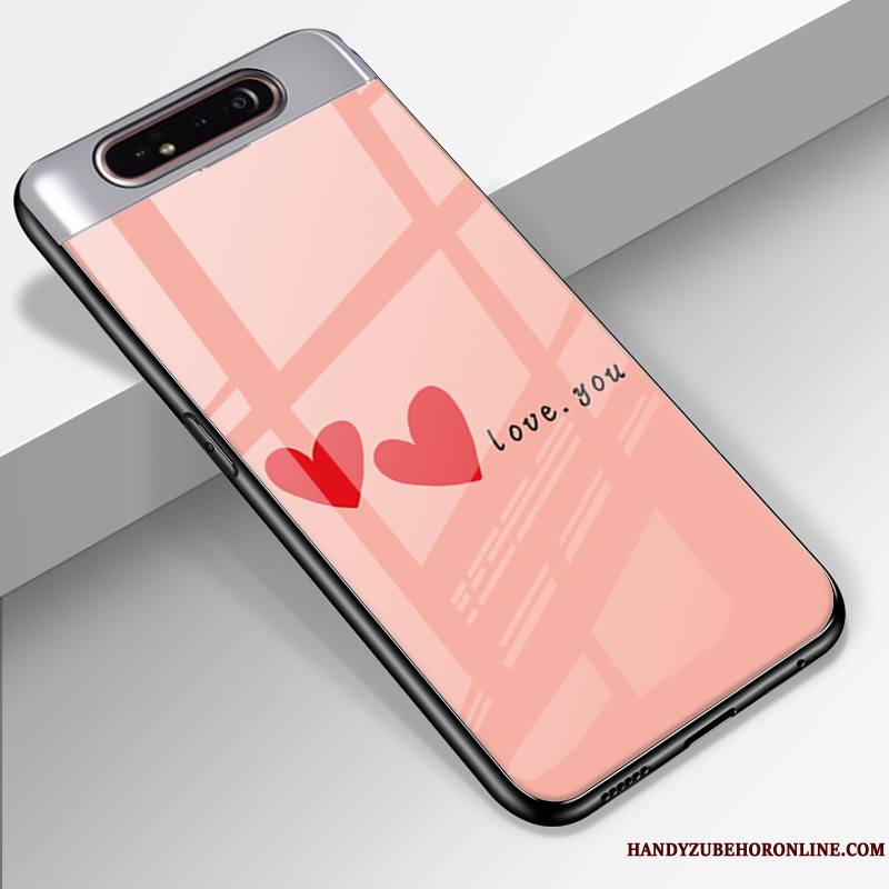 Samsung Galaxy A80 Étoile Protection Coque De Téléphone Personnalisé Silicone Rose Étui