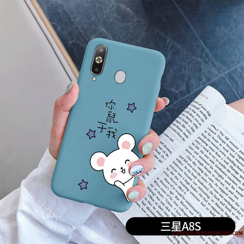 Samsung Galaxy A8s Coque Dessin Animé Simple Délavé En Daim Petit Fluide Doux Protection Frais