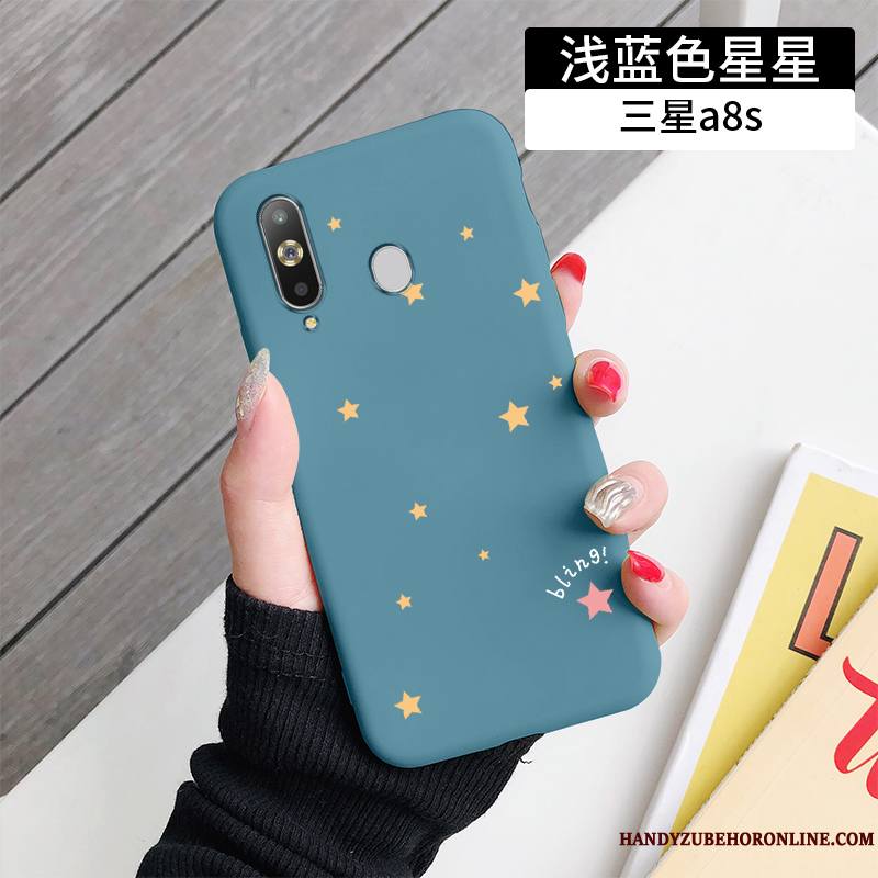 Samsung Galaxy A8s Coque Vert Étoile Amour Incassable Tout Compris Net Rouge Protection