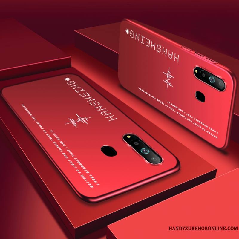 Samsung Galaxy A8s Coque Étoile Or Net Rouge Silicone Fluide Doux Personnalité Tout Compris