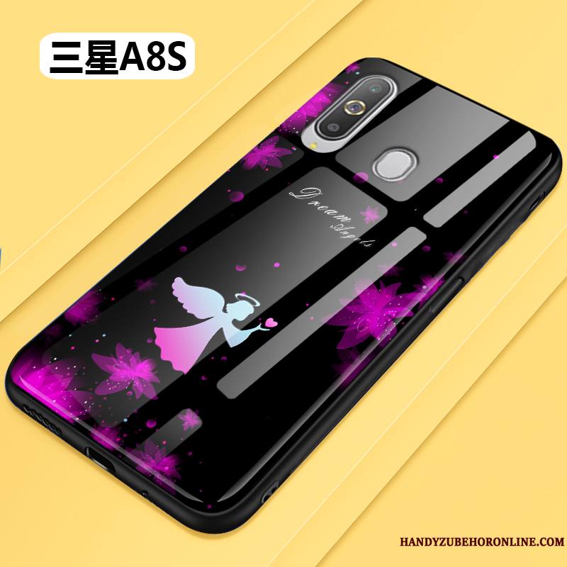 Samsung Galaxy A8s Fluide Doux Tout Compris Mode Protection Verre Fleur Coque De Téléphone