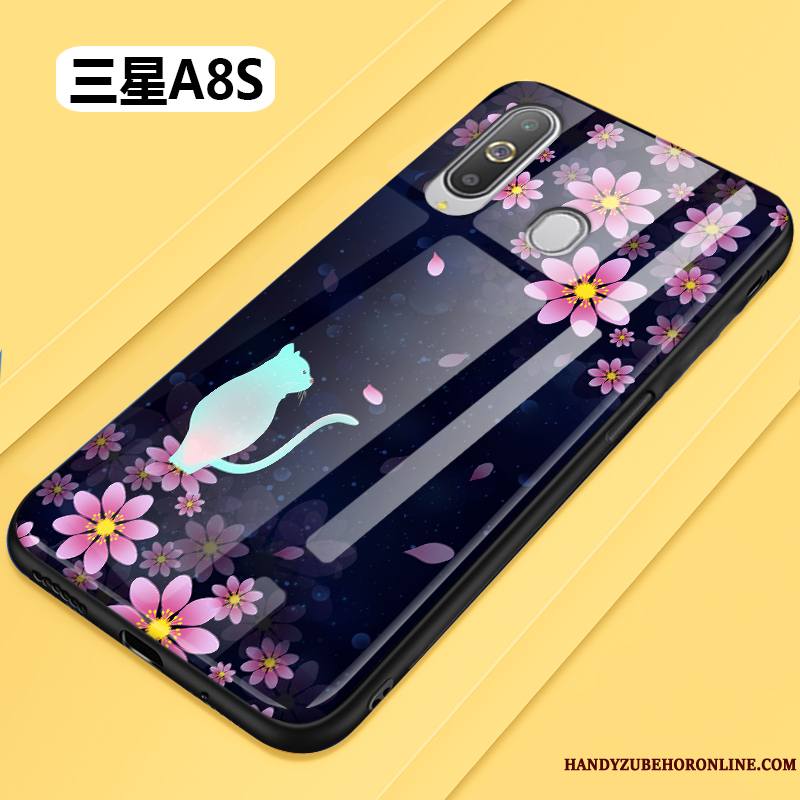 Samsung Galaxy A8s Fluide Doux Tout Compris Mode Protection Verre Fleur Coque De Téléphone