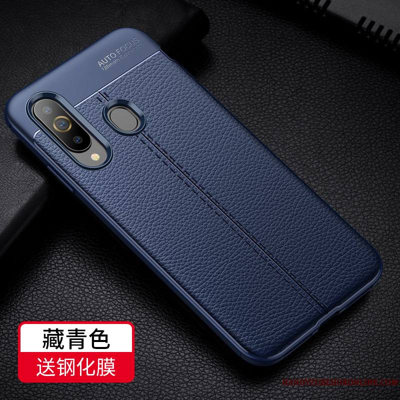 Samsung Galaxy A8s Incassable Étui Tout Compris Étui En Cuir Protection Coque Gris