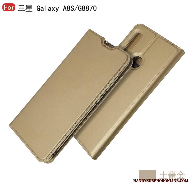 Samsung Galaxy A8s Protection Coque De Téléphone Étui En Cuir Business Tout Compris Étoile Bleu