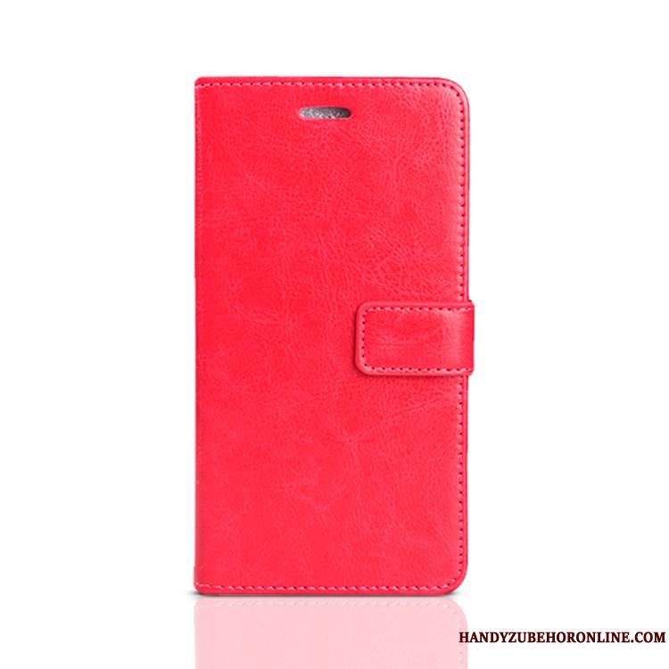 Samsung Galaxy A8s Étui En Cuir Protection Coque Grand Rouge Ornements Suspendus Membrane