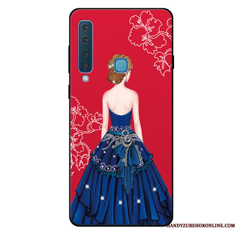 Samsung Galaxy A9 2018 Coque Incassable Personnalisé Bleu Frais Étoile Tout Compris Silicone