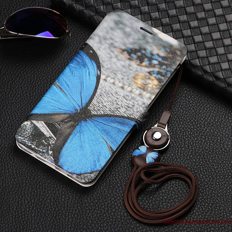 Samsung Galaxy A9 2018 Coque Étui Téléphone Portable Support Dessin Animé Bleu Silicone Étoile