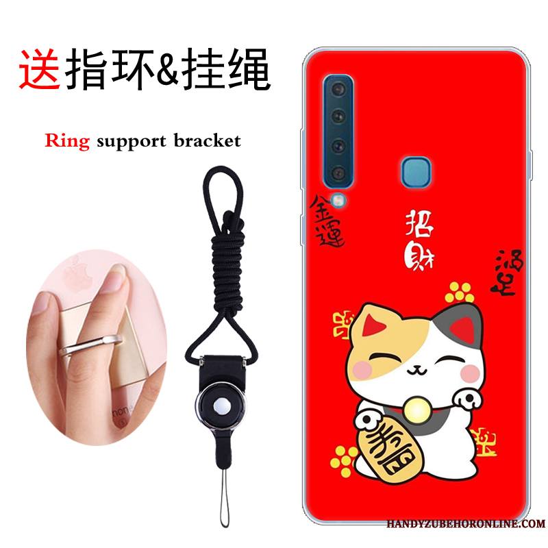 Samsung Galaxy A9 2018 Dessin Animé Étui Étoile Rouge Fluide Doux Incassable Coque De Téléphone