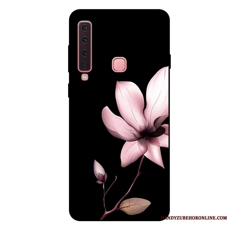 Samsung Galaxy A9 2018 Étui Rose Tout Compris Coque Fluide Doux Étoile Frais