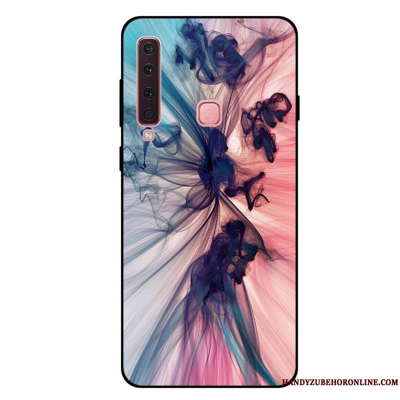 Samsung Galaxy A9 2018 Étui Rose Tout Compris Coque Fluide Doux Étoile Frais