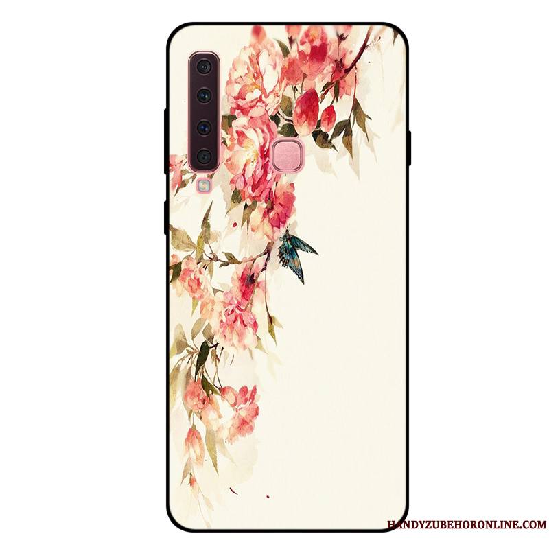 Samsung Galaxy A9 2018 Étui Rose Tout Compris Coque Fluide Doux Étoile Frais