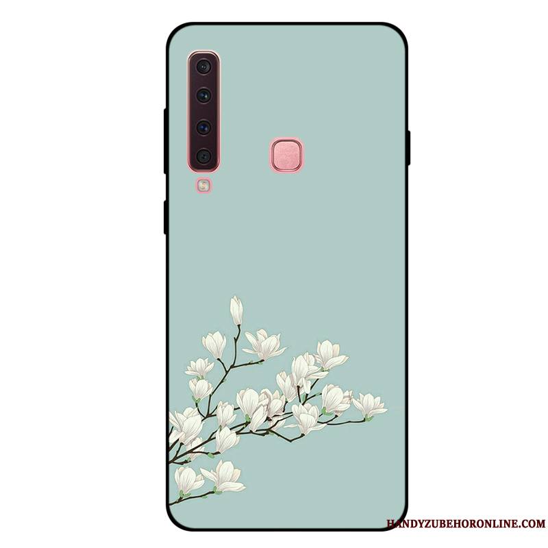 Samsung Galaxy A9 2018 Étui Rose Tout Compris Coque Fluide Doux Étoile Frais