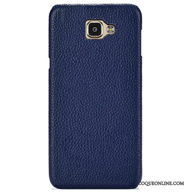 Samsung Galaxy A9 Cuir Véritable Étui Protection Haute Étoile Coque De Téléphone Incassable