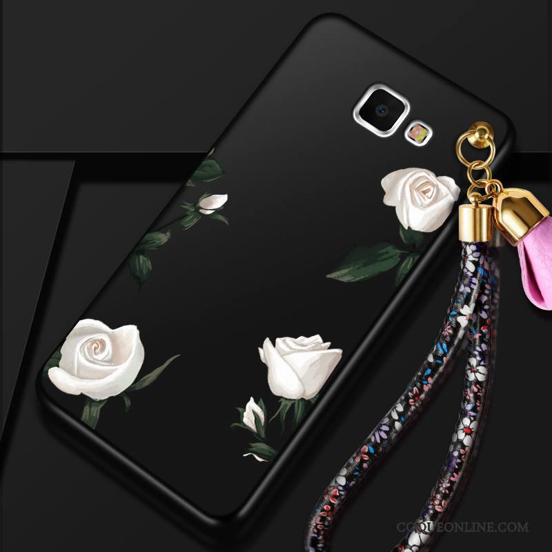 Samsung Galaxy A9 Incassable Noir Coque De Téléphone Ornements Suspendus Étoile Protection Haute