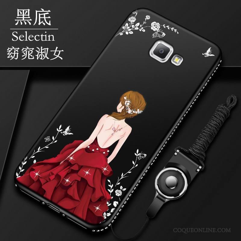 Samsung Galaxy A9 Rouge Haute Étoile Fluide Doux Étui Coque De Téléphone Délavé En Daim